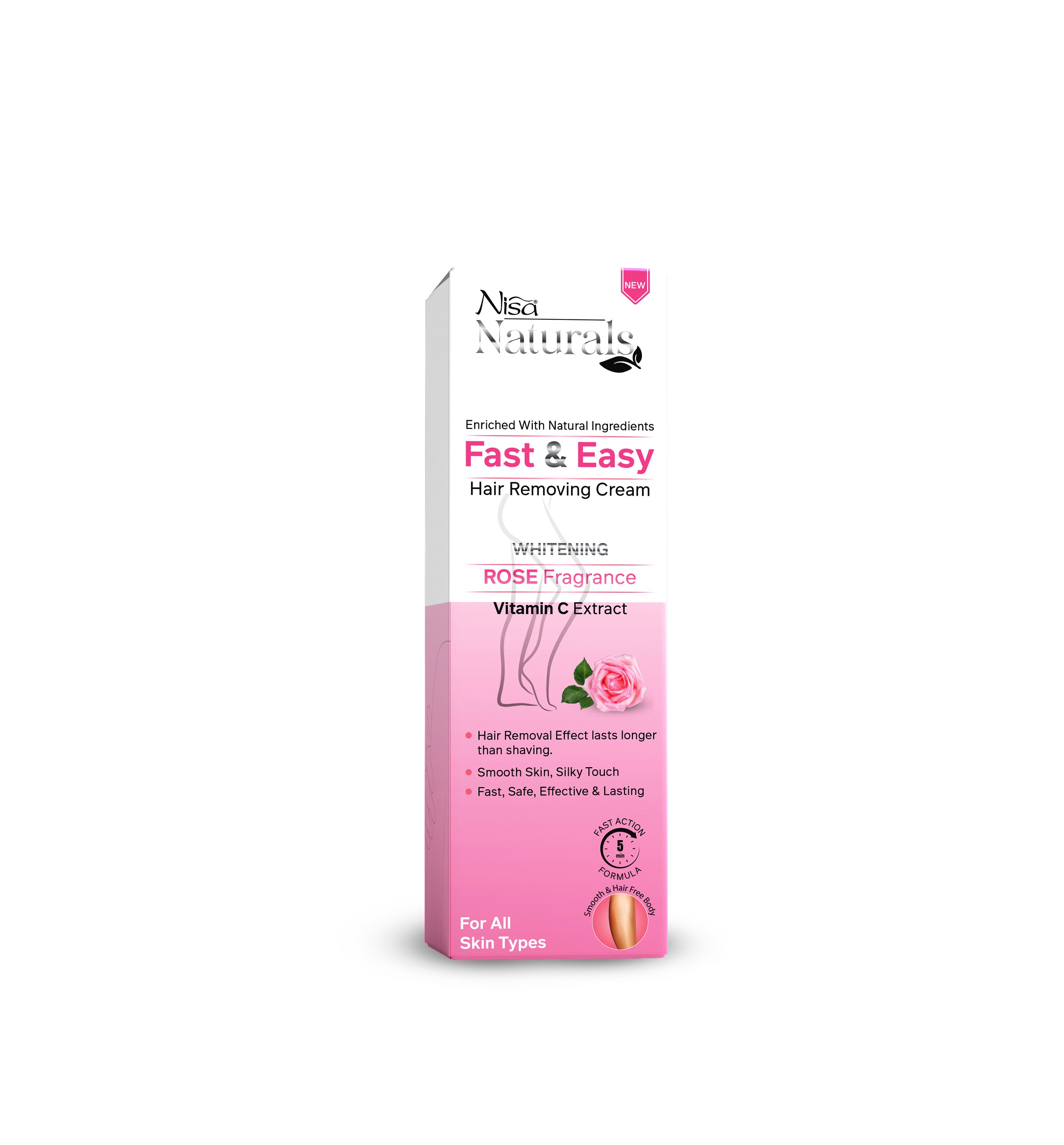 Nisa Naturals - Hair Removal Cream - Rose 120ML